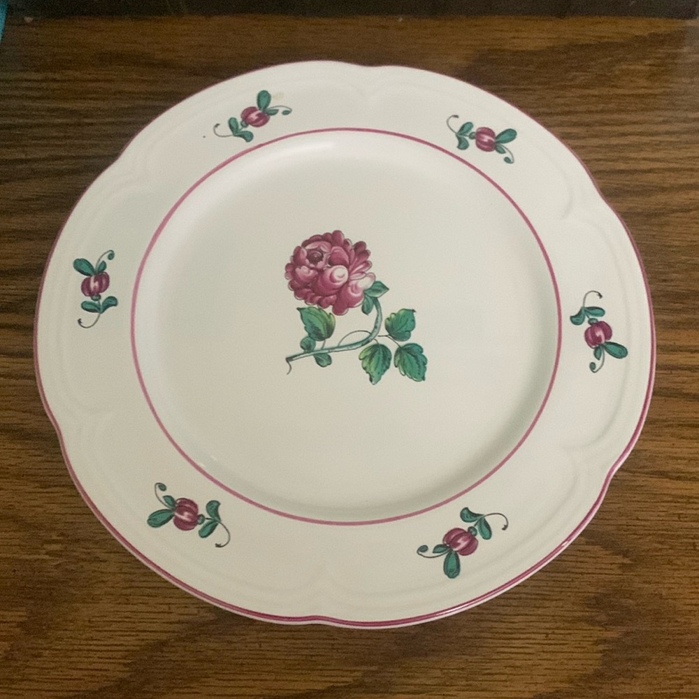 Tiffany any & co strasbourg flowers dessert plate